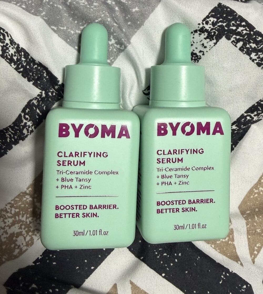2x BYOMA Clarifying Acne Serum Tri-Ceramide Complex Blue Tansy PHA Zinc 1.01 oz